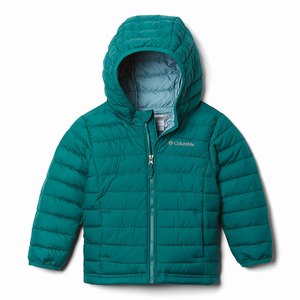 Columbia Powder Lite™ Hooded Jacka Pojkar MörkGröna (NHQUV4628)